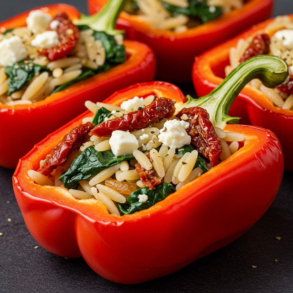 20. Italian Orzo Stuffed Peppers
