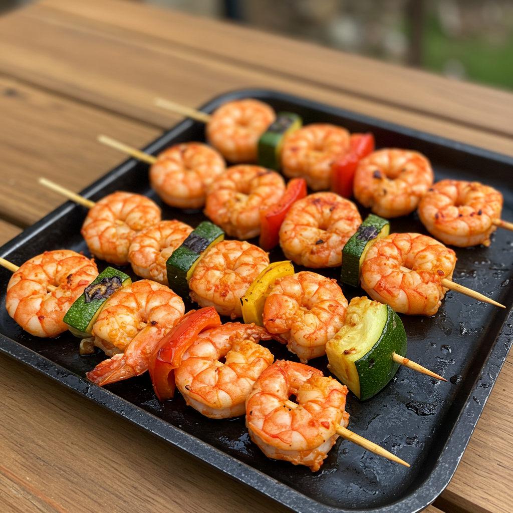 20. Spicy Zucchini and Shrimp Skewers