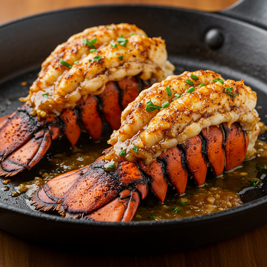 21. Blackened Lobster with Cajun Butter