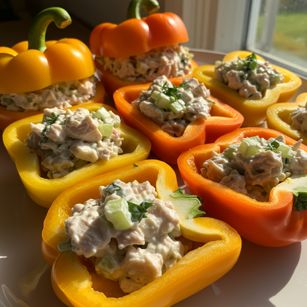 21. Chicken Salad Stuffed Bell Peppers