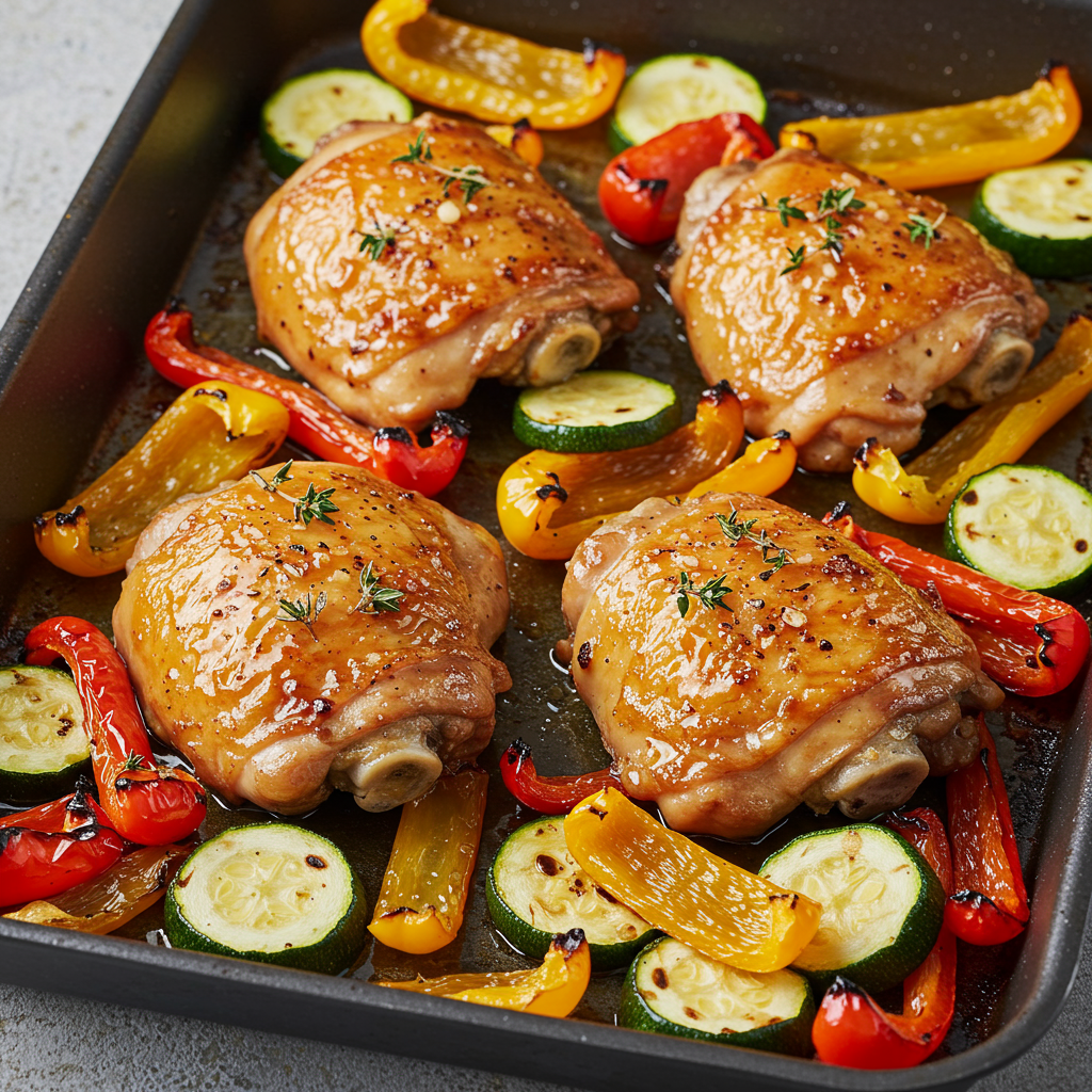 21. Honey Chicken and Vegetable Sheet Pan Dinner