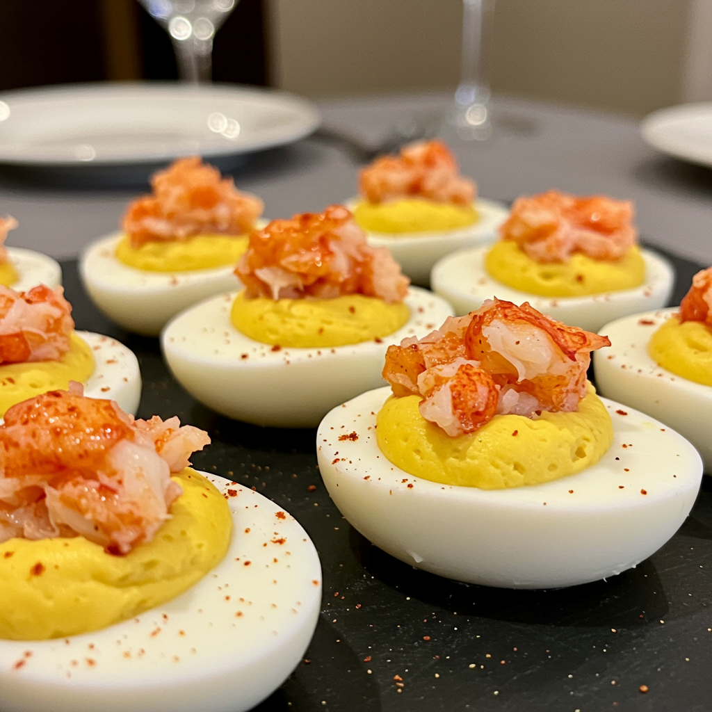 21. Lobster Deviled Eggs