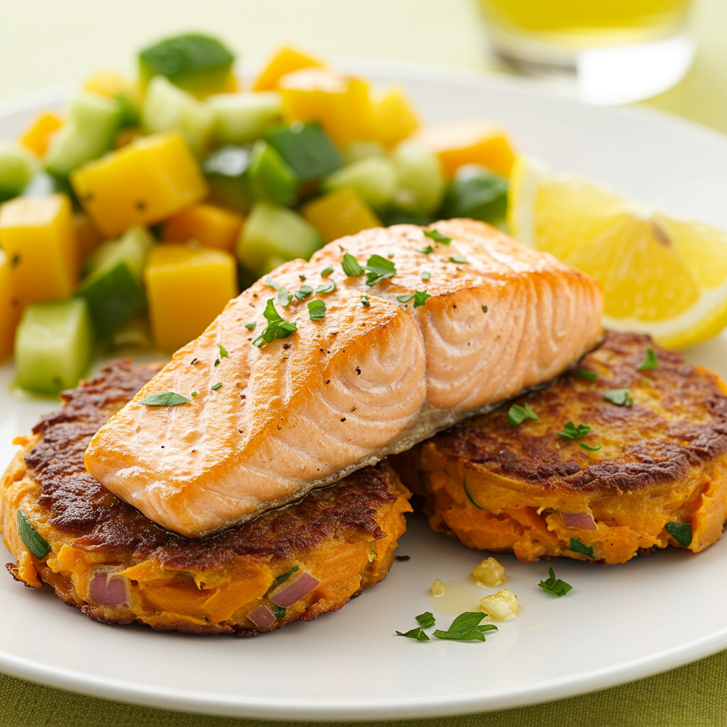 21. Salmon and Sweet Potato Cakes