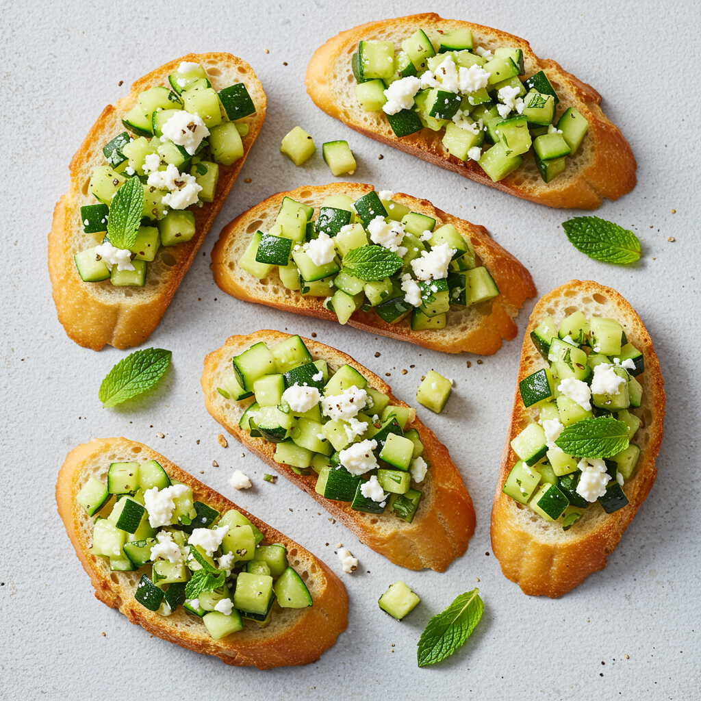 21. Zucchini and Feta Bruschetta