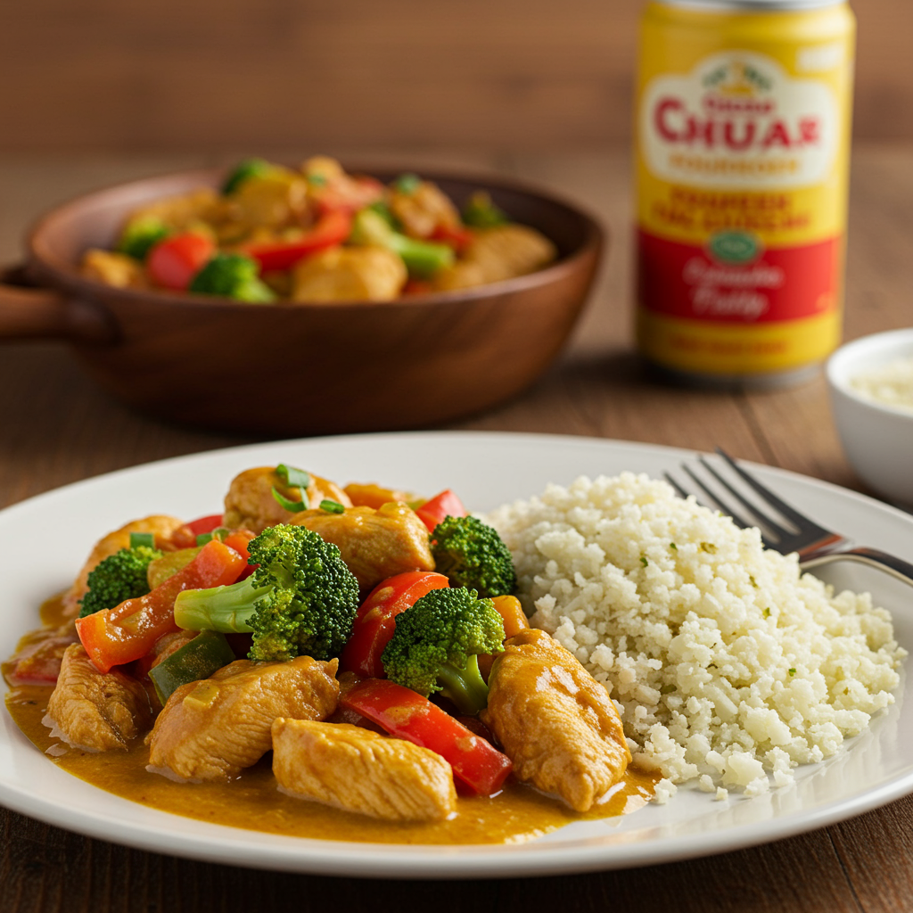 22. Chicken and Vegetable Curry with Cauliflower Rice