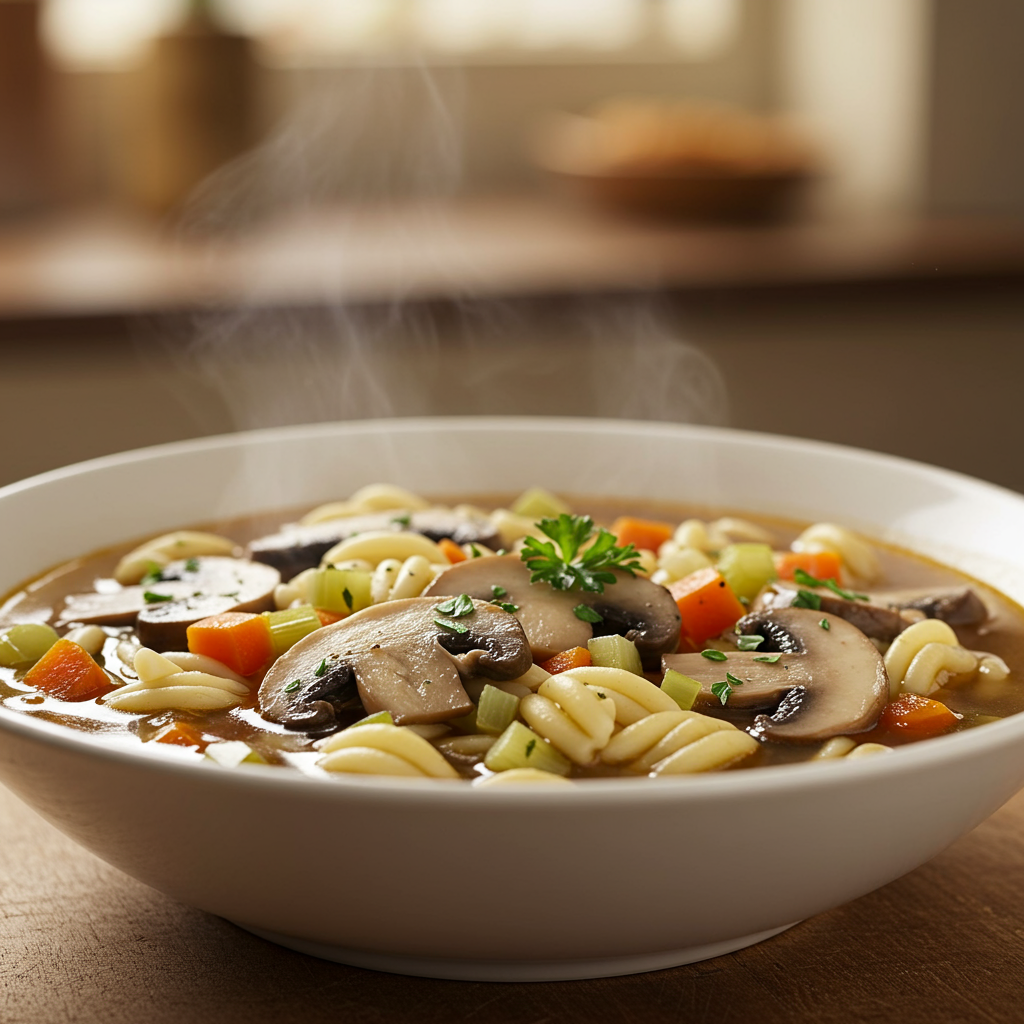 22. Mushroom Pasta Soup