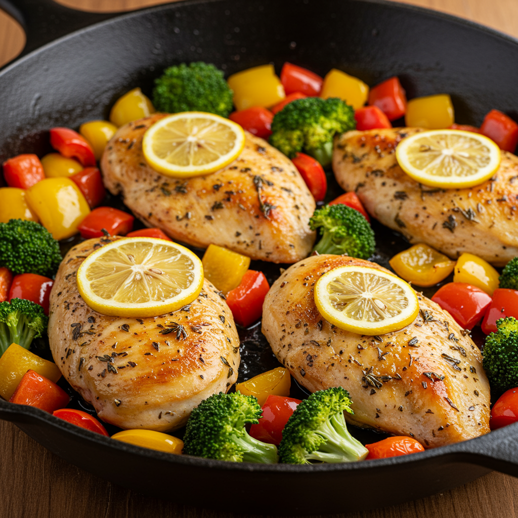 22. One-Pan Lemon Herb Chicken and Veggies