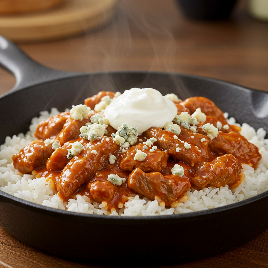 23. Buffalo-Style Beef and Rice