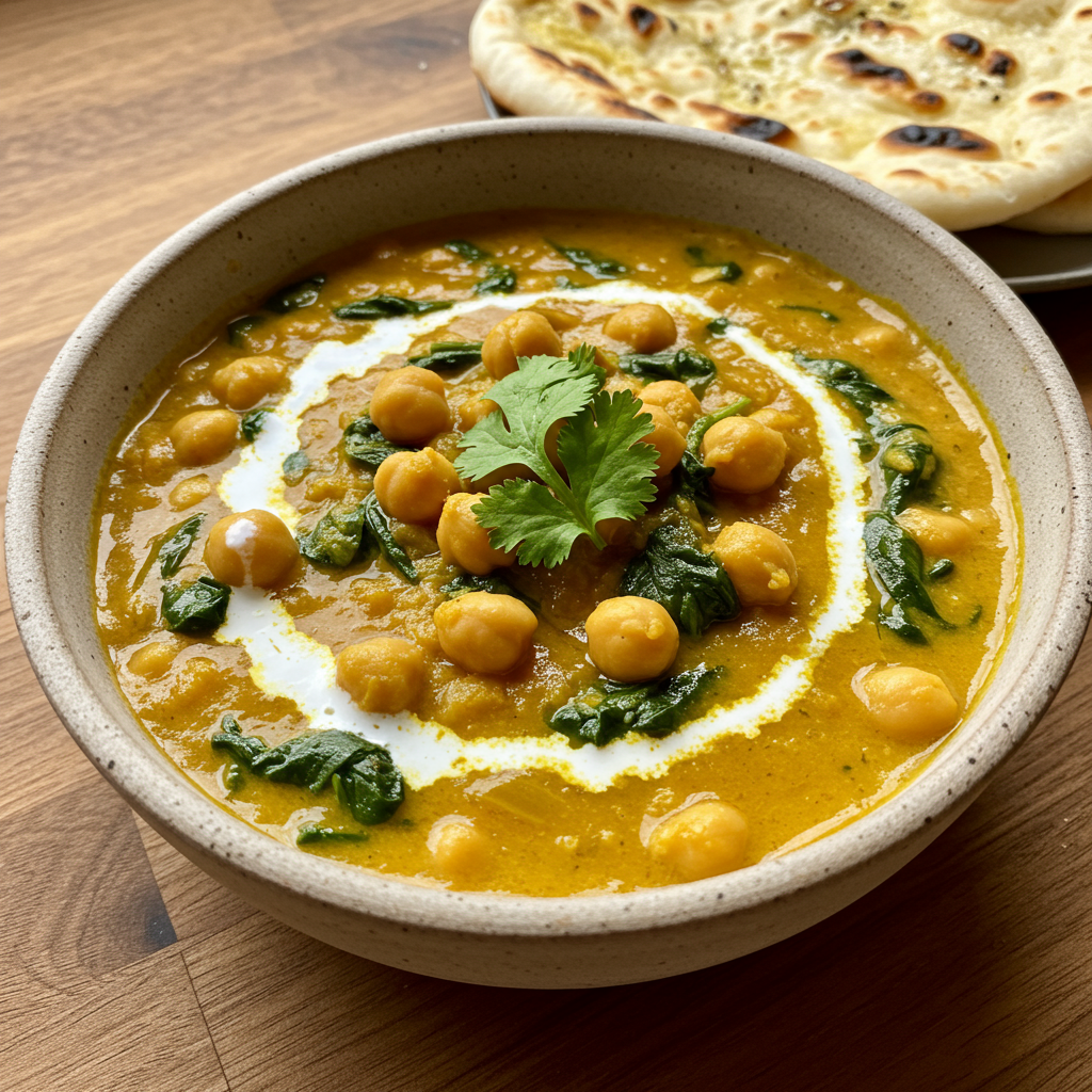 23. Chickpea and Spinach Curry