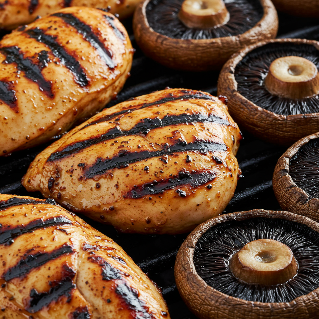 23. Grilled Mushroom Chicken
