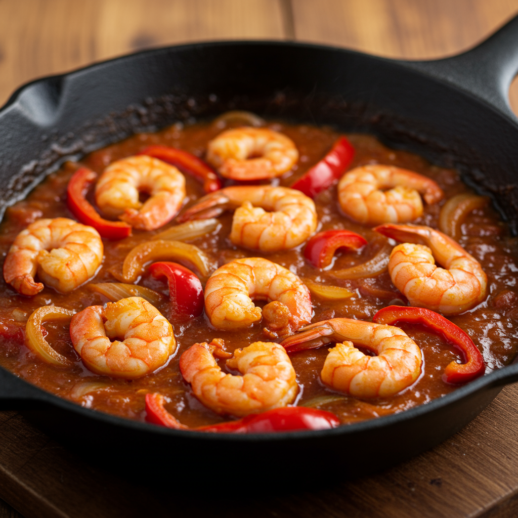 23. Spicy Pepper and Shrimp Skillet