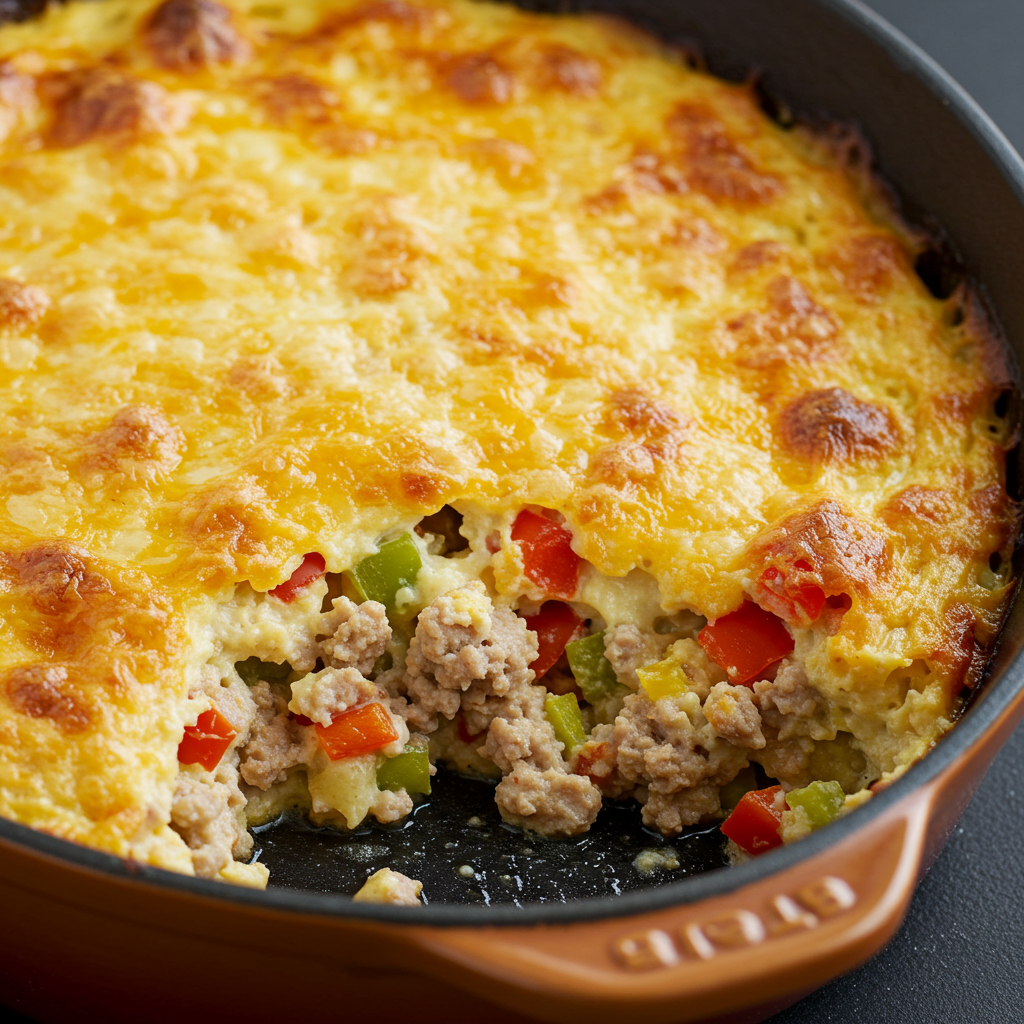 24. Bell Pepper and Ground Turkey Casserole