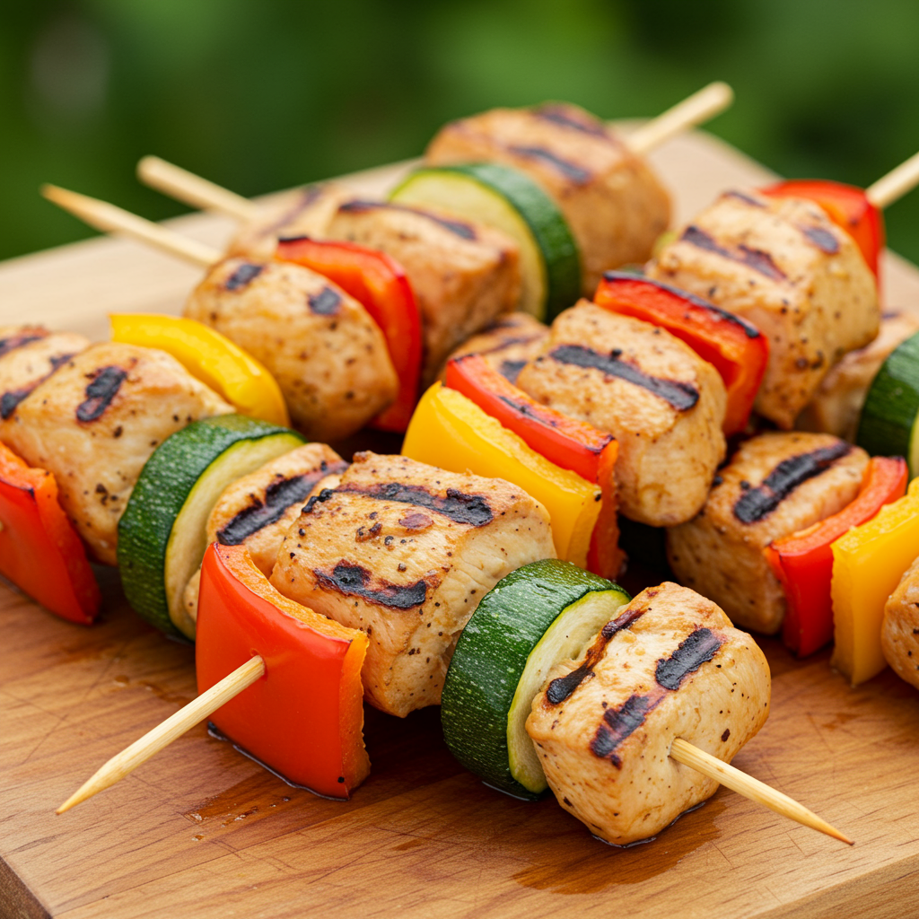 24. Gluten-Free Chicken and Vegetable Skewers
