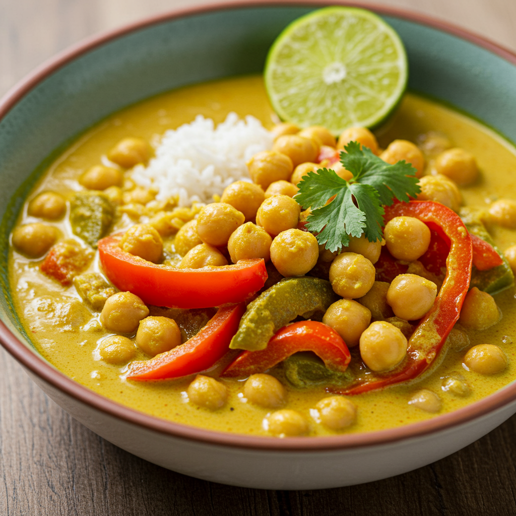 25. Curried Chickpeas with Bell Peppers