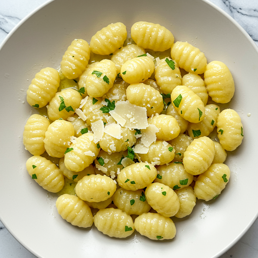 25. Gnocchi with Lemon Garlic Butter and Parmesan