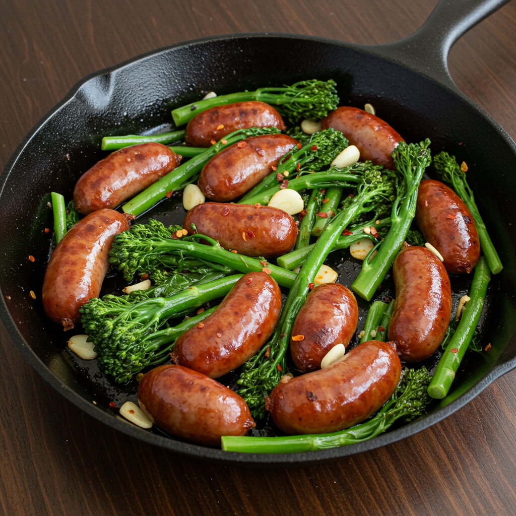 25. Kielbasa and Broccoli Rabe Skillet