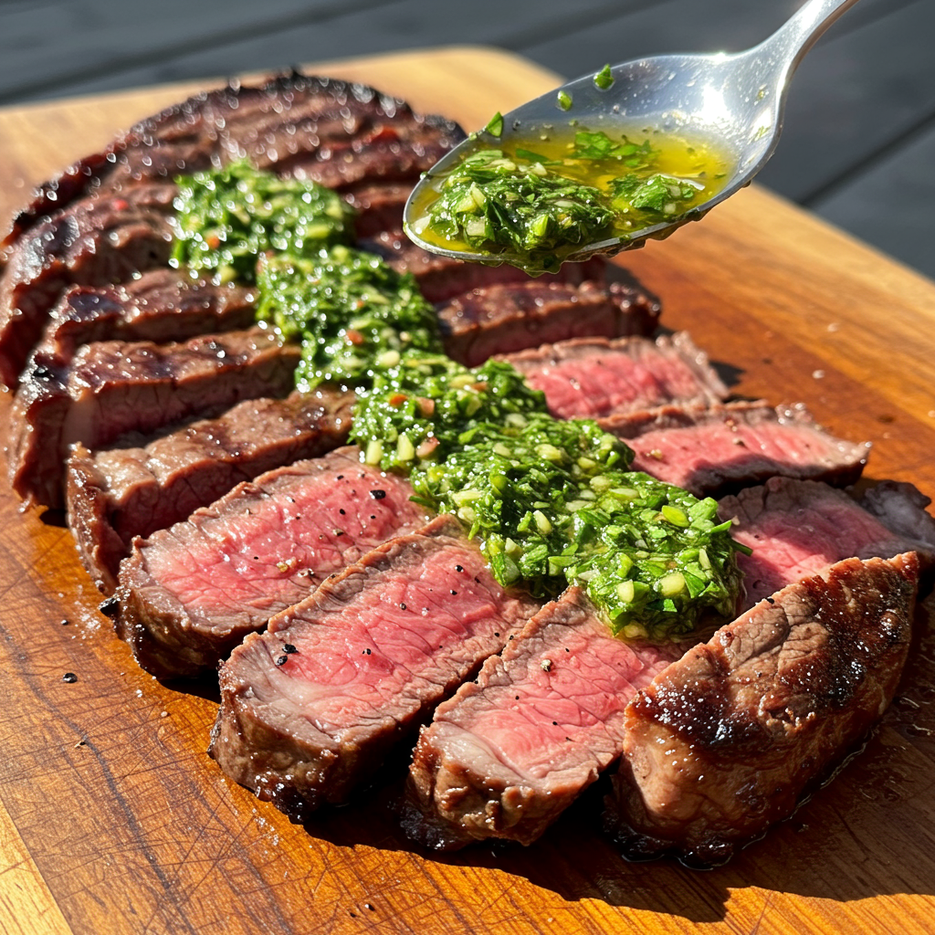 27. Grilled Steak with Chimichurri Sauce