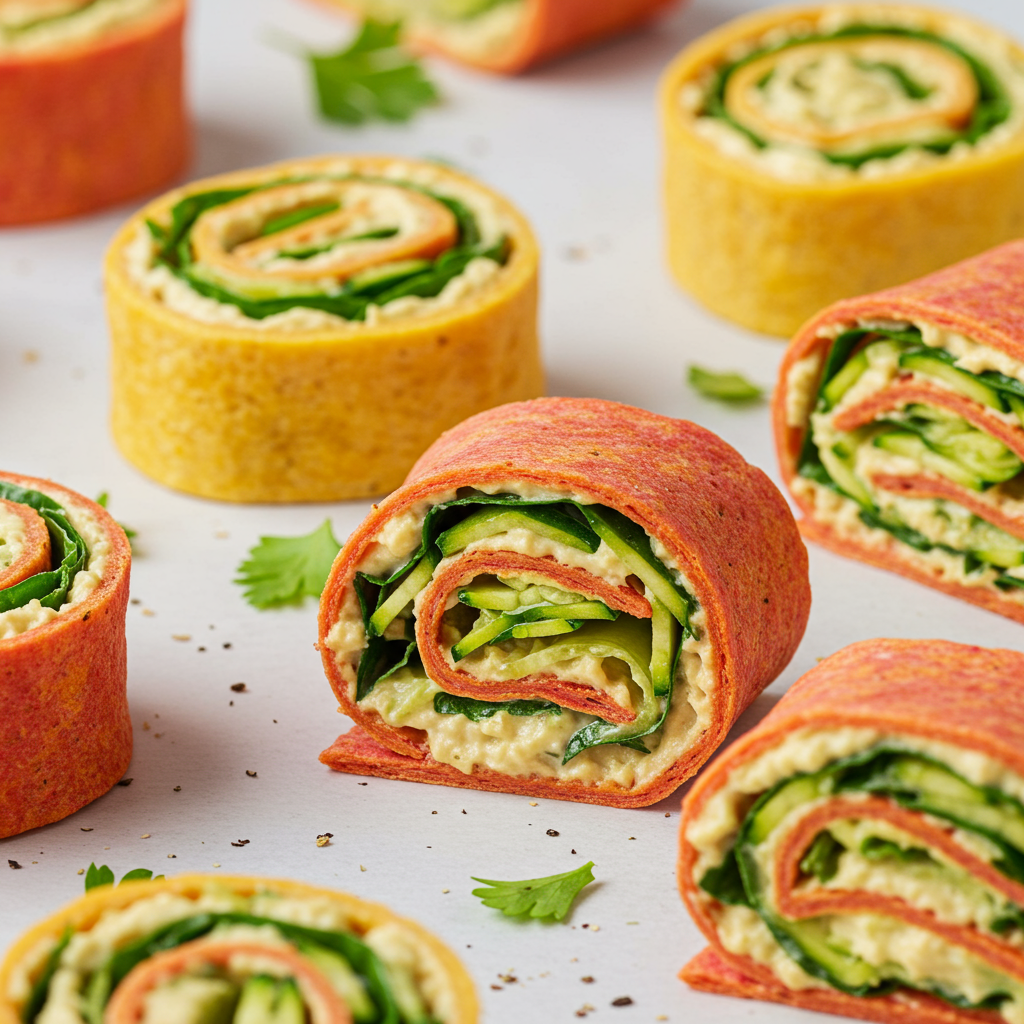 28. Zucchini and Hummus Pinwheels