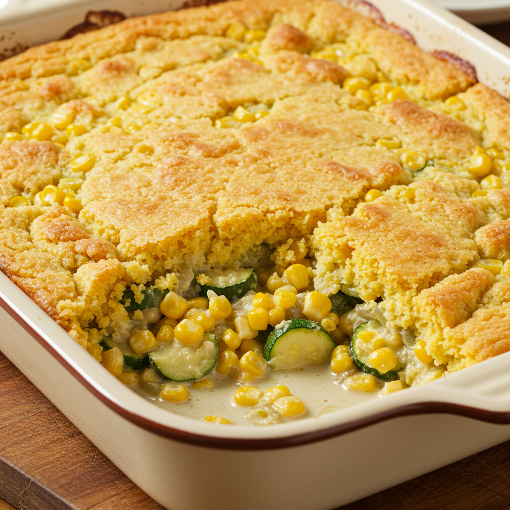 31. Zucchini and Cornbread Casserole